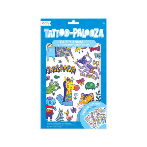 Tattoo-Palooza Temporary Tattoo - Party Animals
