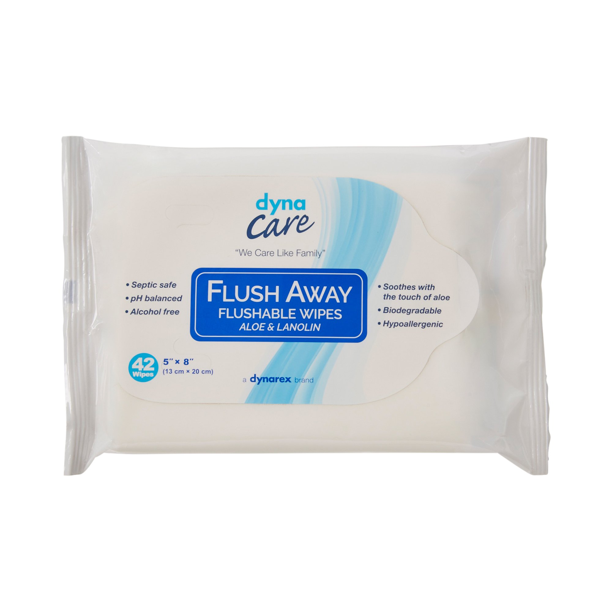 dynarex Scented Flushable Wipes, Soft Pack MK 903687