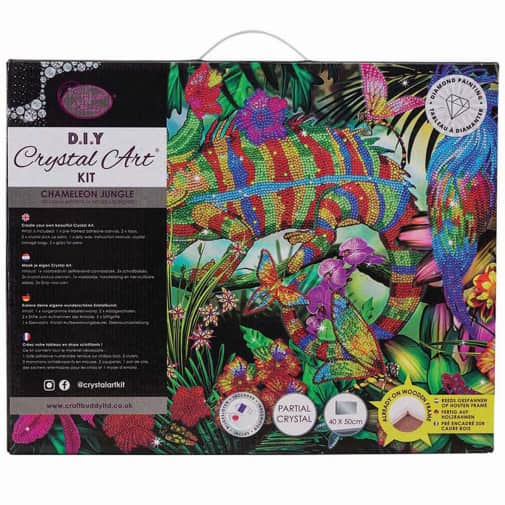 Crystal Art Large Framed Kit - Chameleon Jungle