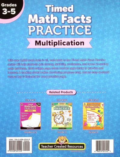 Timed Math Facts Practice: Multiplication