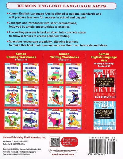 Kumon English Language Arts: Reading and Writing (Grade 6)