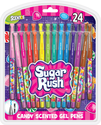 Candy Scented Rainbow Pens - 24 Pens per Case