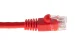 25ft Red CAT6 Ethernet Patch Cable, Half-Moon, Booted