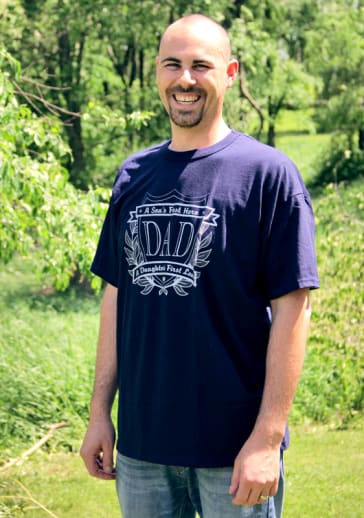 Dad T-Shirt X-Large (Navy with Silver Logo)
