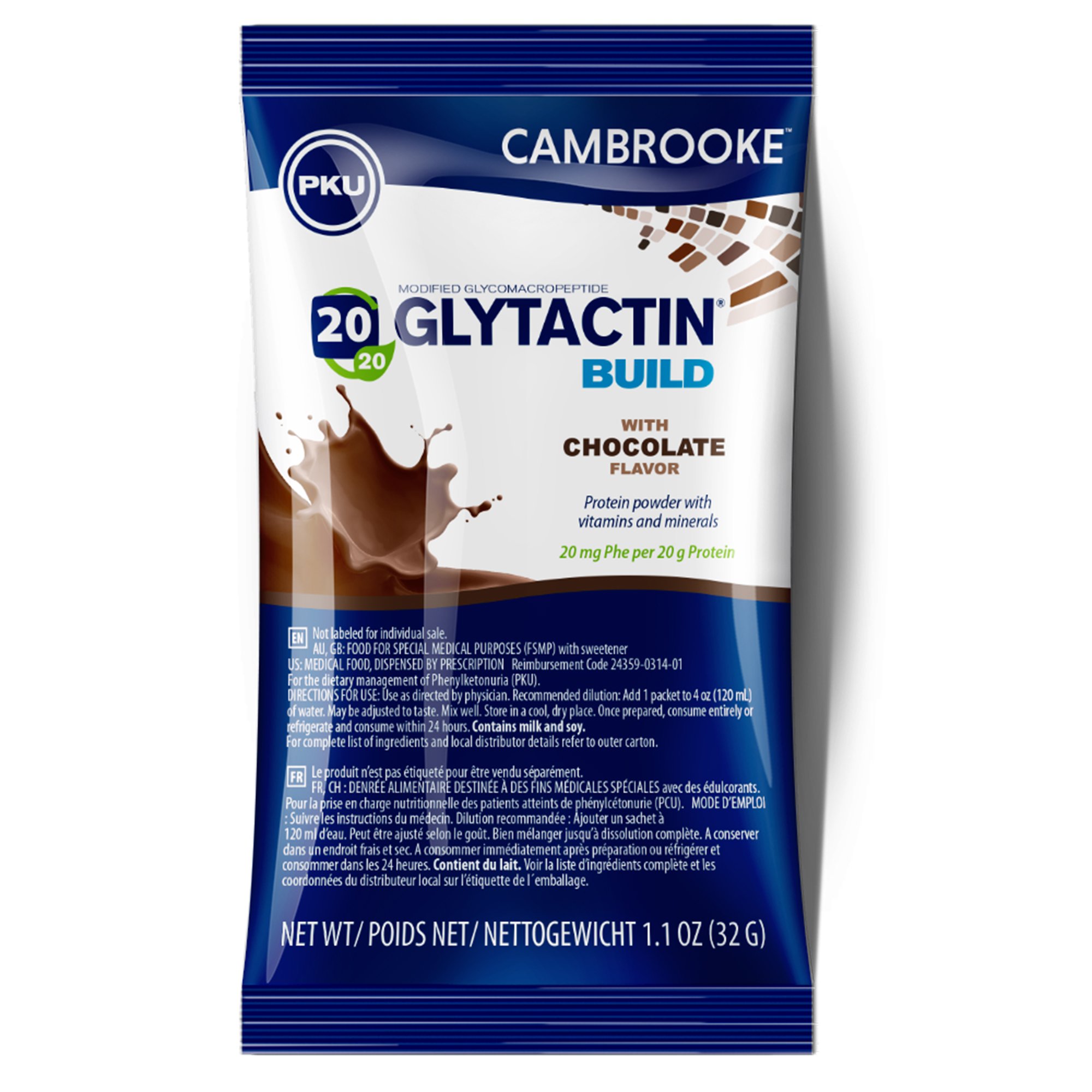 Glytactin Build 20/20 GMP for the Dietary Management of PKU, Chocolate MK 1182482