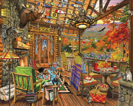 Autumn Porch Puzzle (1000 Piece)