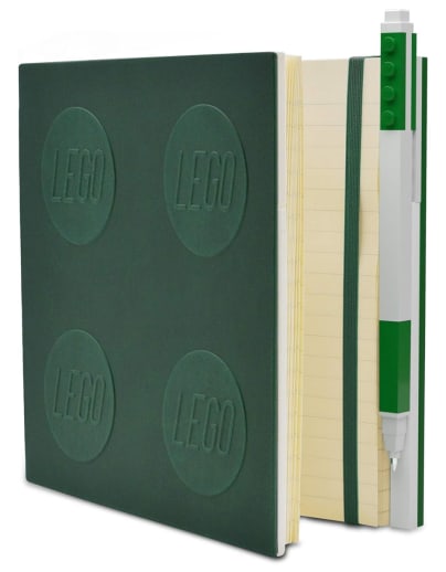 LEGO Locking Notebook with Gel Pen - Green