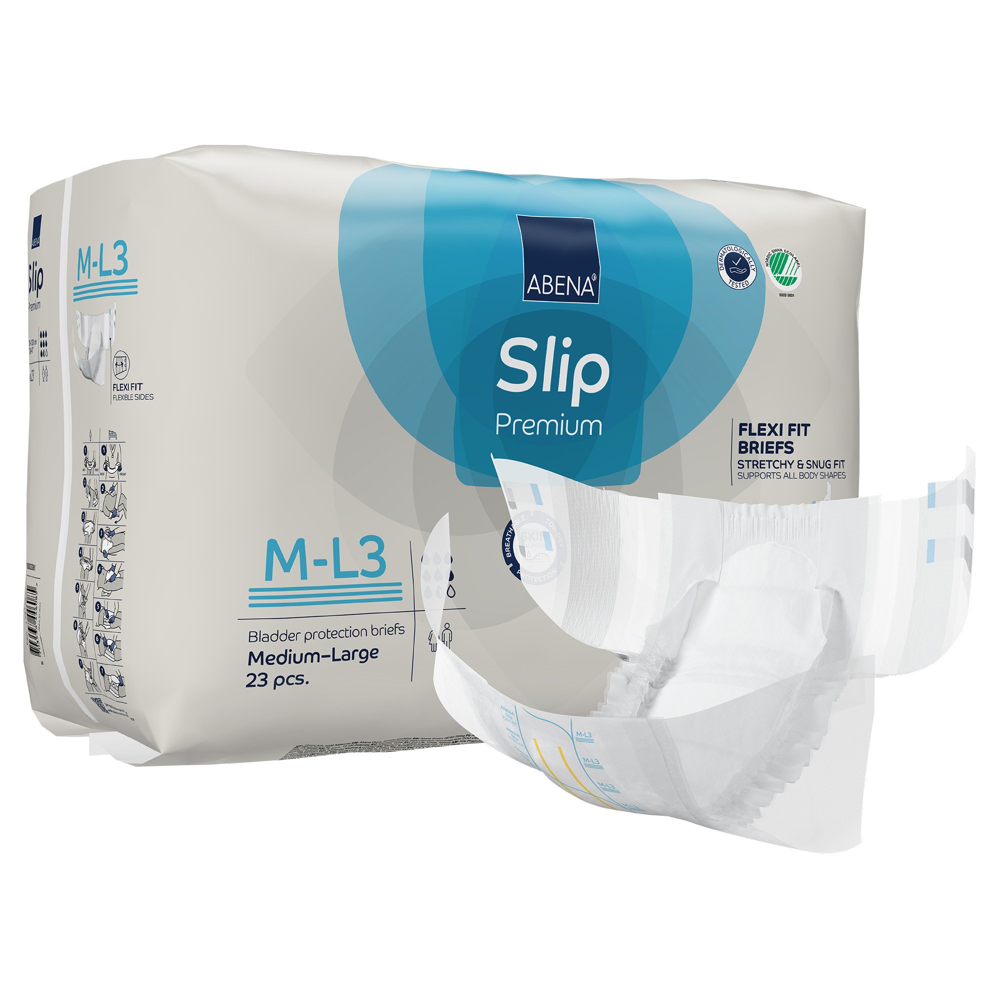 Abena Slip Premium Flexi Fit Incontinence Briefs, M-L3 MK 1246191