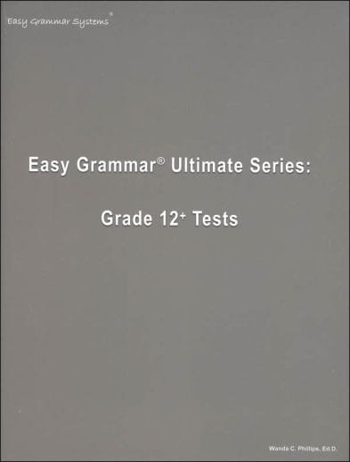Easy Grammar Ultimate Series Grade 12 Student Tests