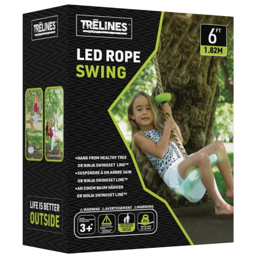 Trelines LED Climbing Rope Swing 6'