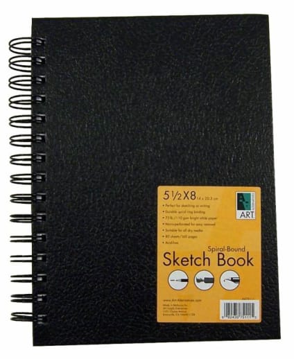 Sketch Book Spiral-Bound 5.5"x8"