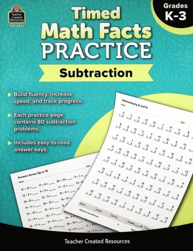 Timed Math Facts Practice: Subtraction