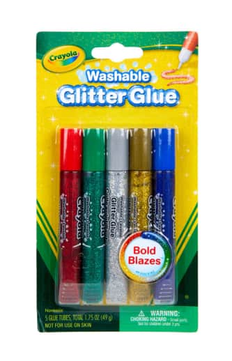 Crayola Bold Blazes Washable Glitter Glue (5 count)