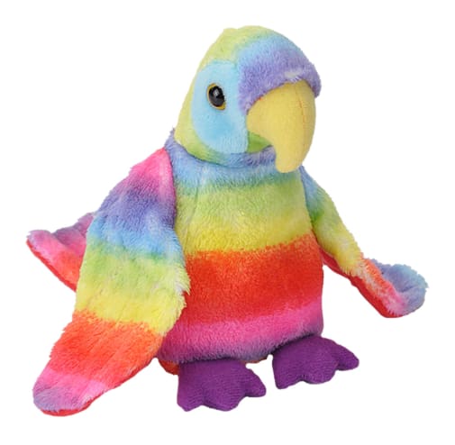 Pocketkins-Eco Rainbow Macaw 5" Plush