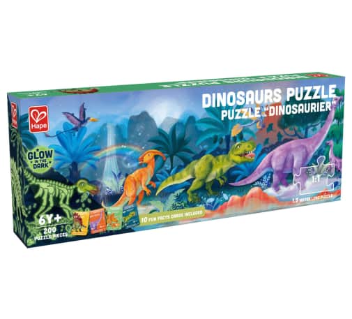 Hape Dinosaurs Puzzle - Glow in the Dark (200 pieces)
