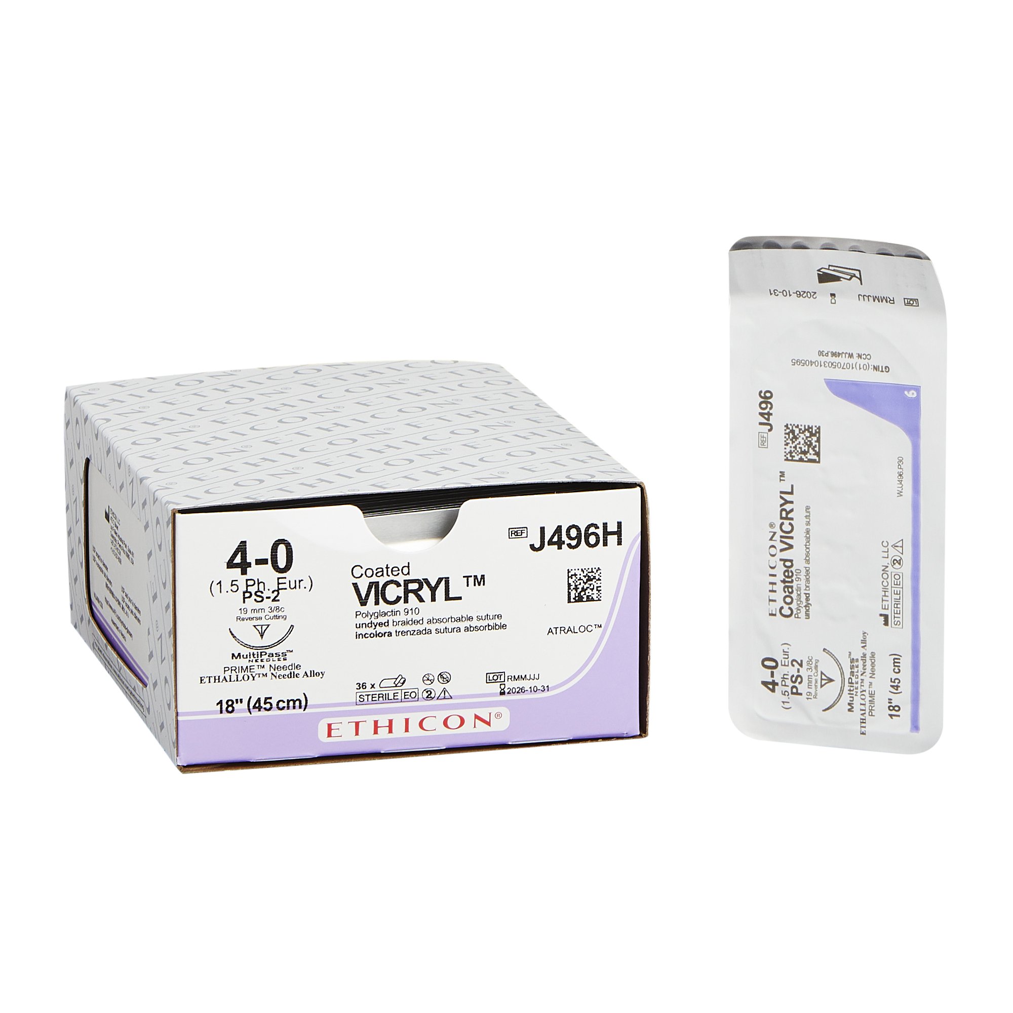 Coated Vicryl Suture with Needle MK 114235