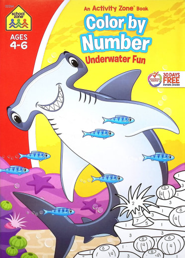 Color By Number Underwater Fun Activity Zone Workbook