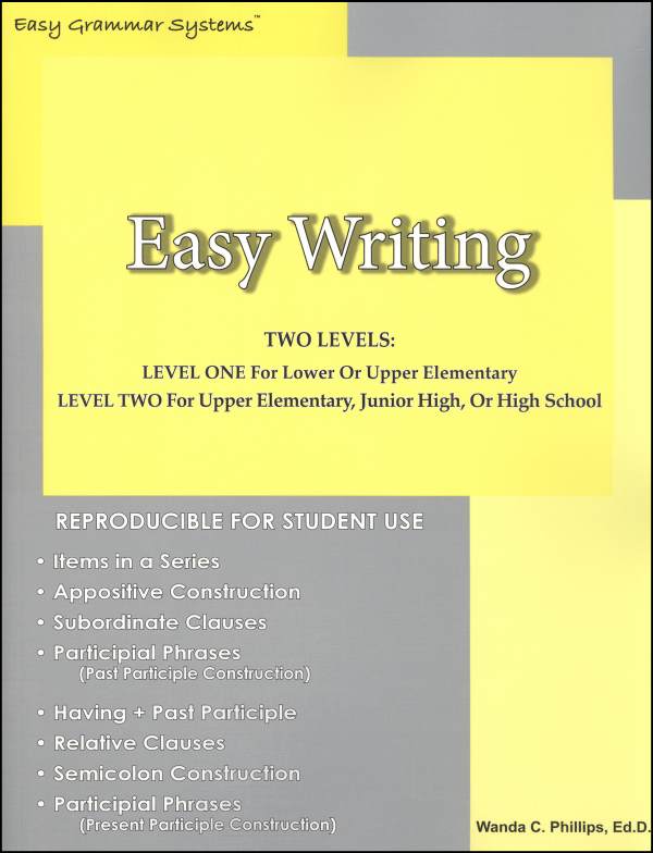 Easy Writing: Teaching Students How to Write Complex Sentence Structures