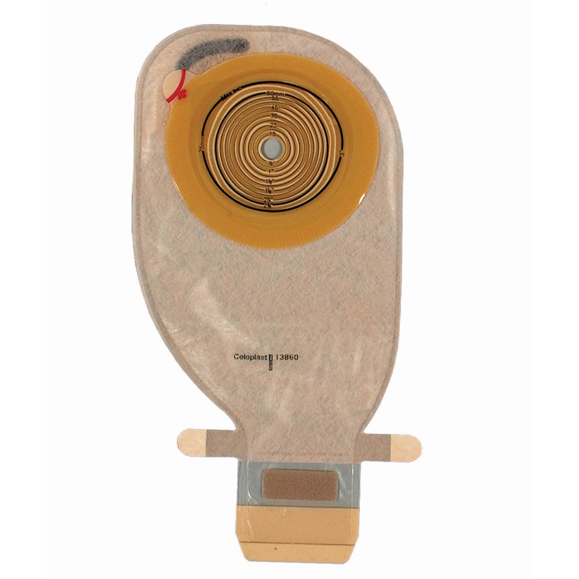 Assura Flat 1-Piece Transparent Ostomy Pouch, 10  75 mm Stoma MK 698880