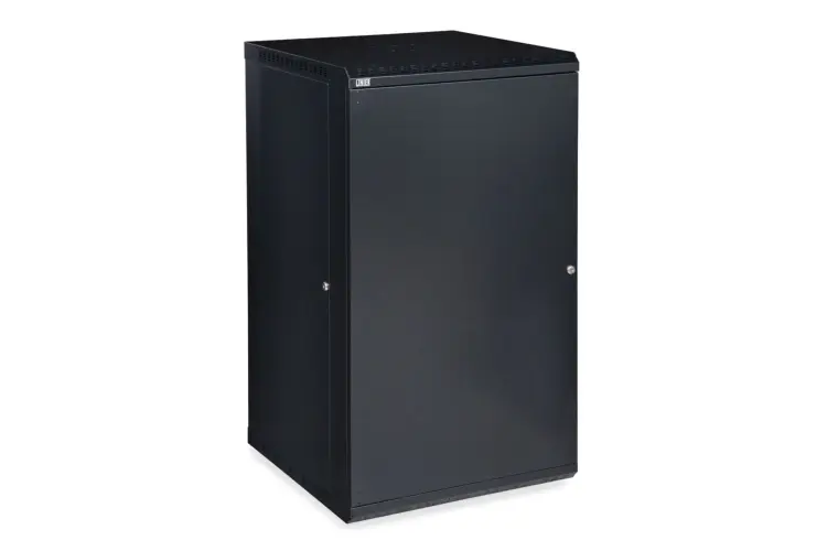 22U LINIER Fixed Wall Mount Cabinet - Solid Door