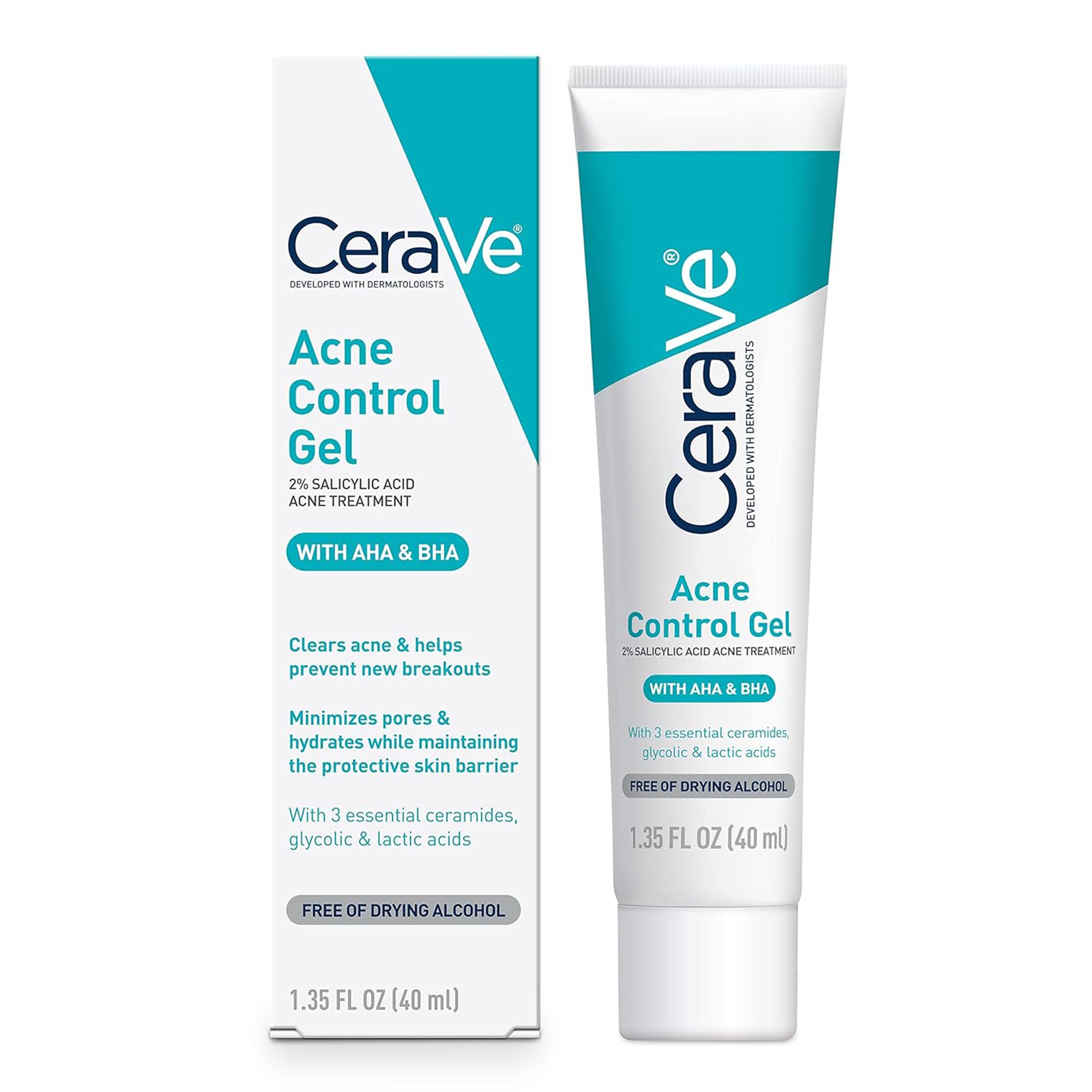 CeraVe 2% Salicylic Acid Acne Control Gel, 1.35-ounce Tube MK 1253466