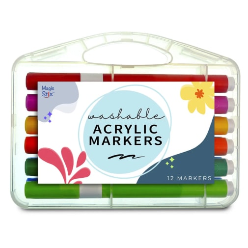 Magic Stix Washable Acrylic Markers 12 Pack