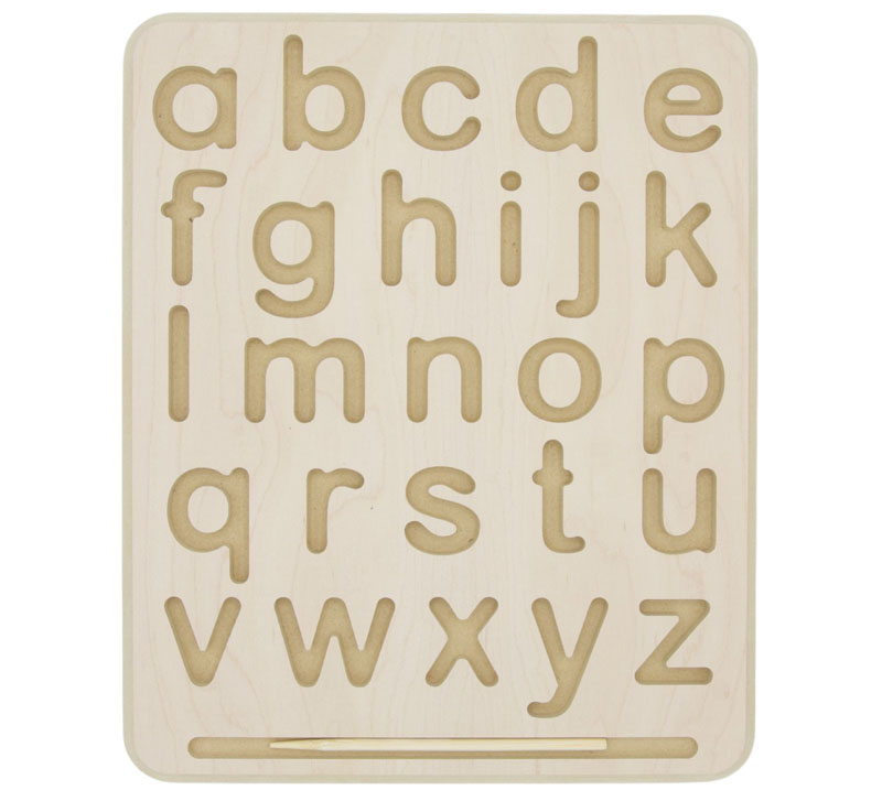 Wooden Tracing Board Lowercase Letters