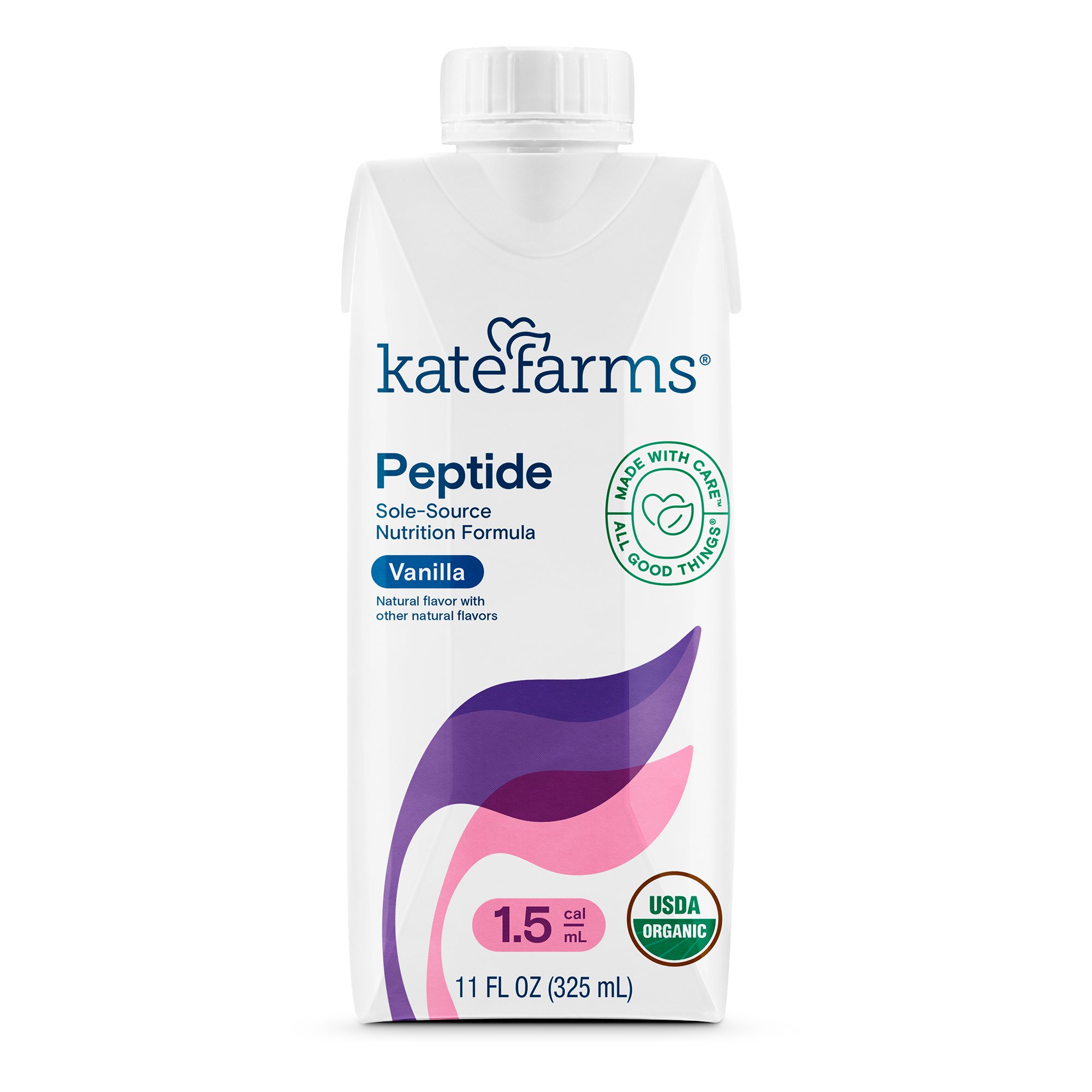 Kate Farms Peptide 1.5 Vanilla Sole-Source Nutrition Formula, 11-ounce carton MK 1184936