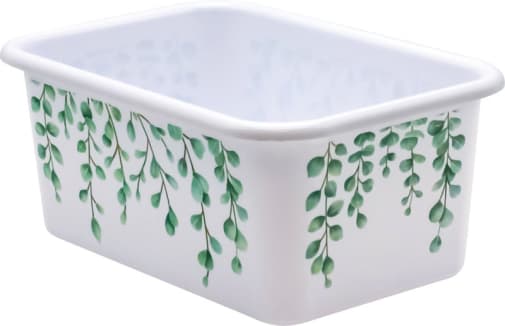 Small Plastic Storage Bins - Eucalyptus