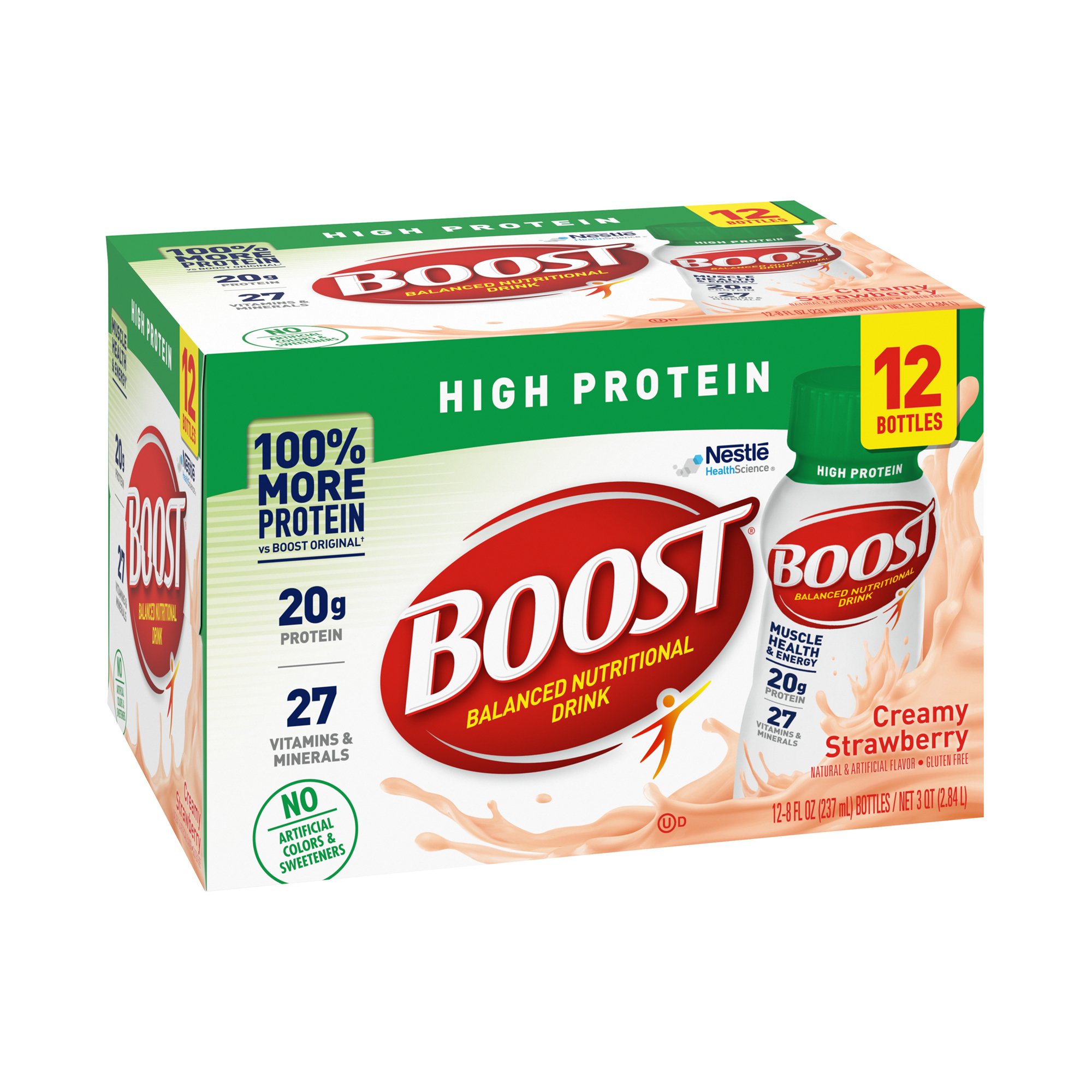 Boost High Protein Strawberry Complete Nutritional Drink, 8-ounce Bottle MK 1104870