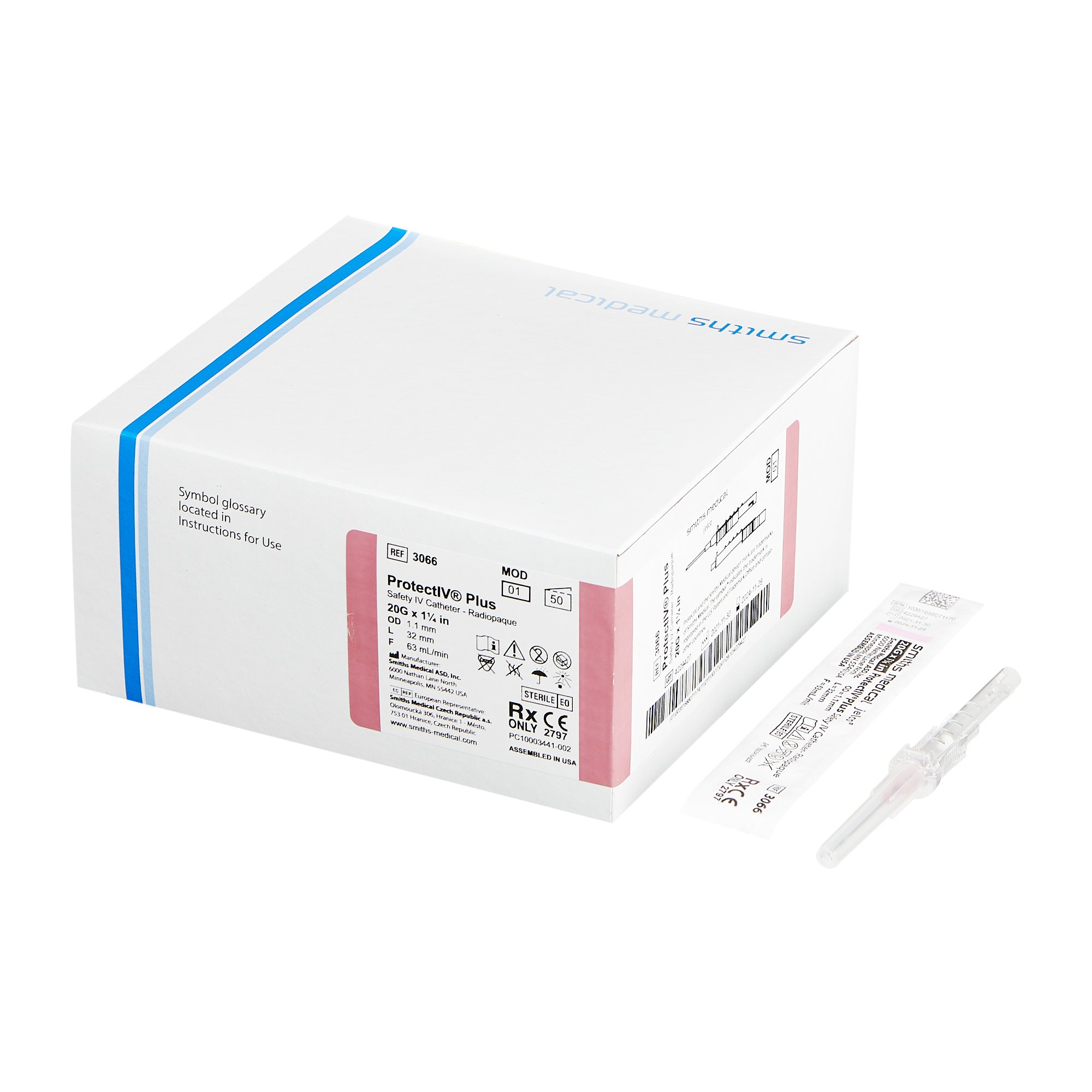Protectiv Plus Peripheral IV Catheter, 1.25 in., 20 Guage MK 231561