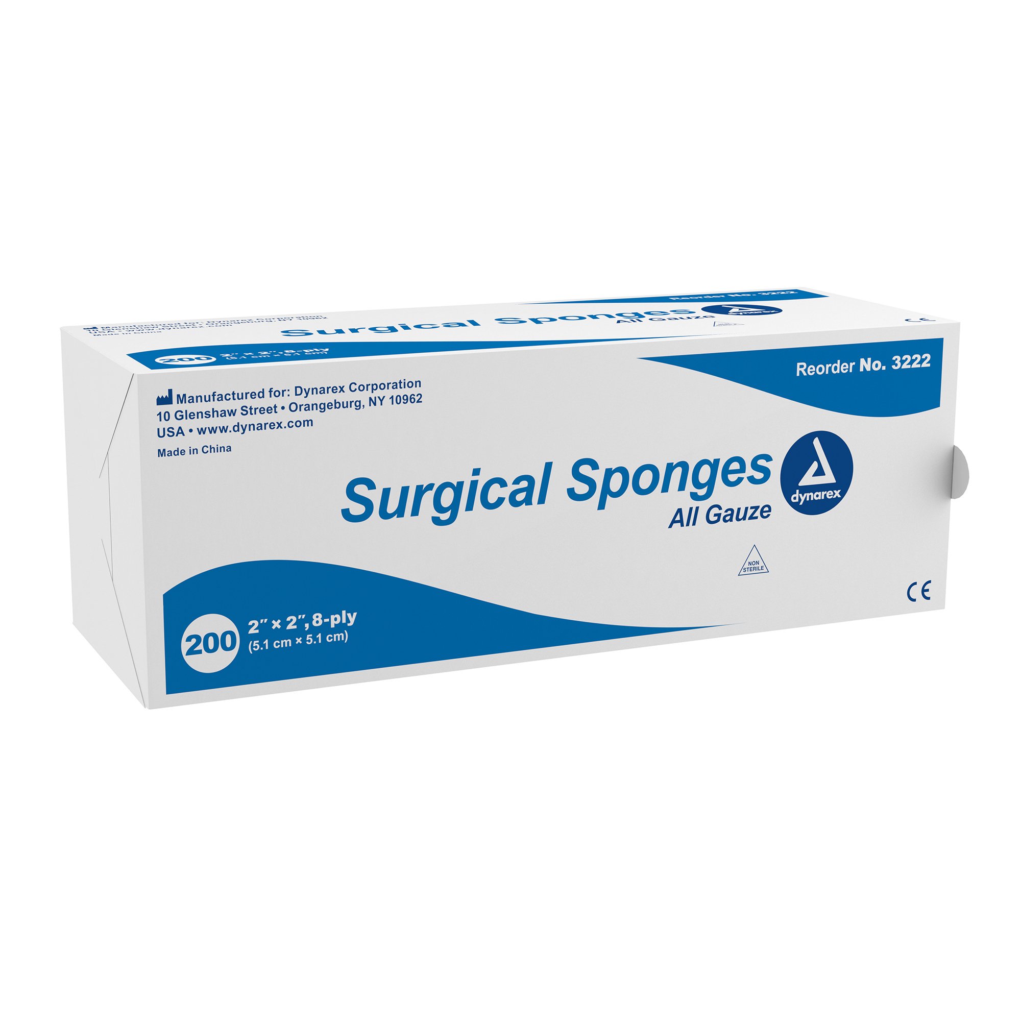 dynarex Gauze Sponge, 2 x 2 Inch, 8-Ply MK 830702