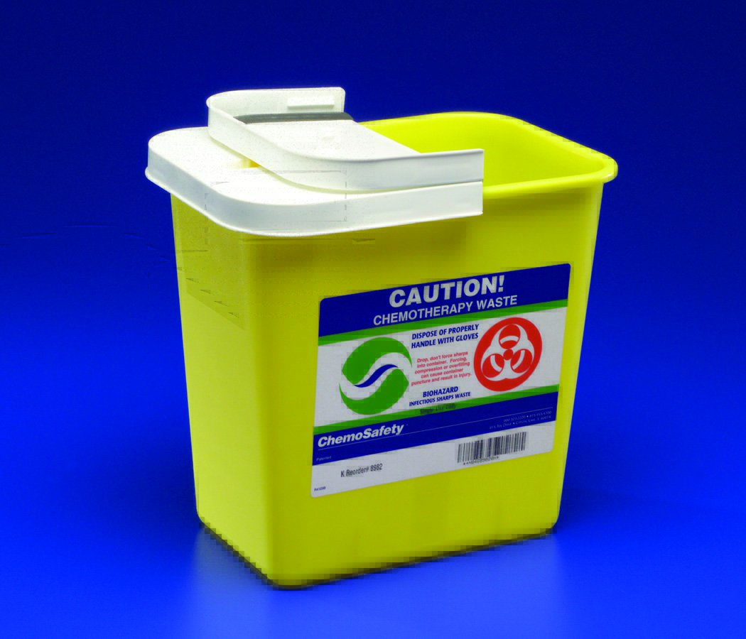 SharpSafety Chemotherapy Waste Container, 18 Gallon, 26 x 18 x 12 Inch MK 419635