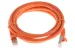 Cat6 Shielded Ethernet Patch Cable, Half-moon Boot, 7 ft, Orange