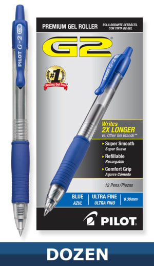 G2 Ultra Fine Point Pen - Blue (box of 12)
