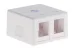 Keystone Surface Mount Box, 2 Port, White