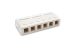 RJ45 Blank Surface Mount Box, 6 Ports, White
