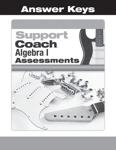 Support Coach Algebra I Answer Key