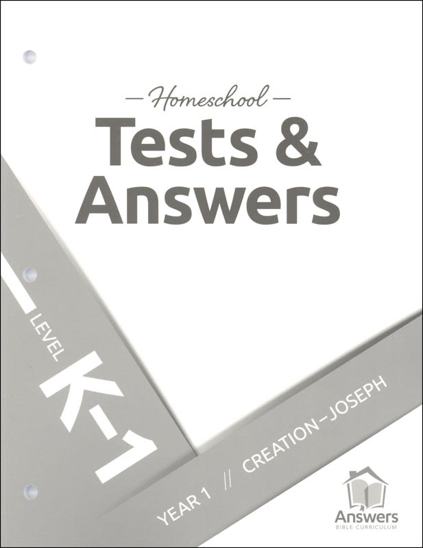 Answers Bible Curriculum: Extra K-1 Homeschool Tests & Answers Year 1