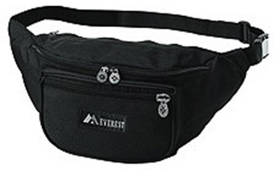 Fanny Pack Black Polyester 13.5 X 5.5 X 3.5 Inch MK 734623