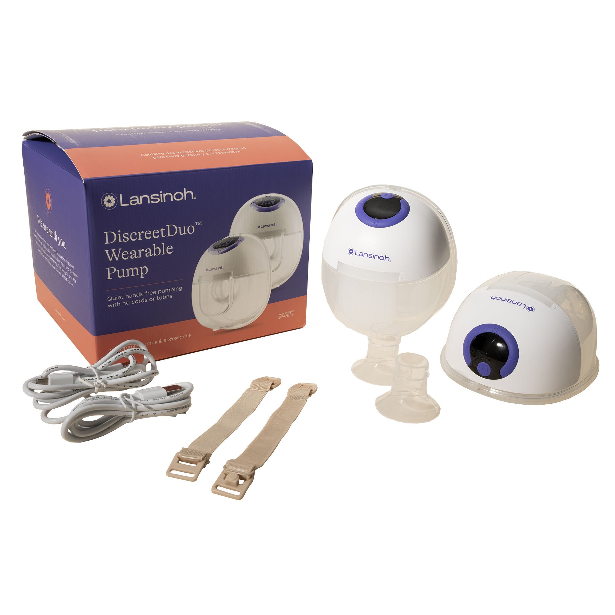 Lansinoh DiscreetDuo Wearable Breast Pump for Quiet Hands-Free Pumping MK 1244518