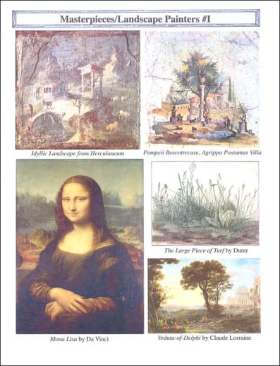Classical Approach Masterpiece Lesson Cards Part V Landscape Painters 17th, 18th, & 19th Centuries
