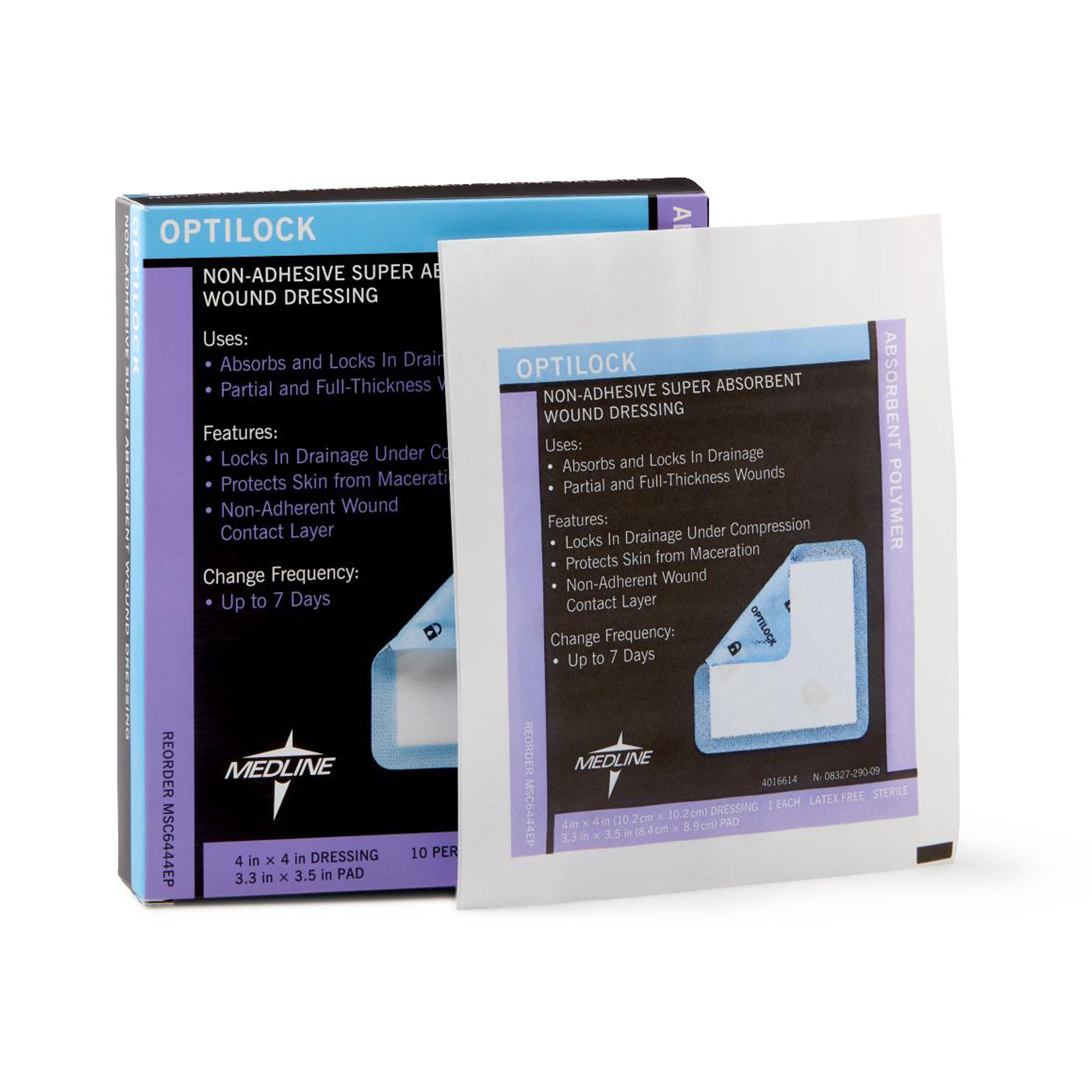 Optilock Super Absorbent Dressing, 4 x 4 Inch MK 771844