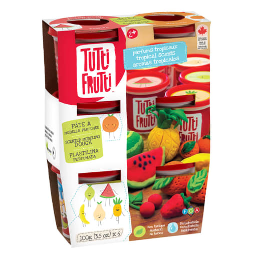 Tutti Frutti Tropical Scents: 6 pack (Tutti Frutti Scented Modeling Dough)