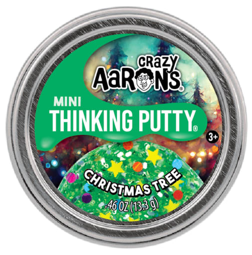 Crazy Aaron's Christmas Tree Mini Thinking Putty 2" Mini Tin