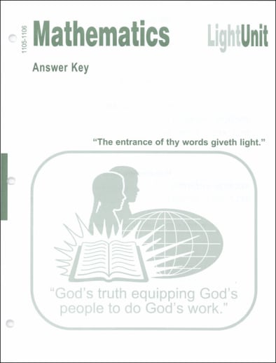 Mathematics LightUnits A/K 1105-1106 Algbr II