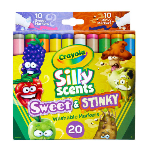 Crayola Silly Scents Chisel Tip Markers - 12 pack - New