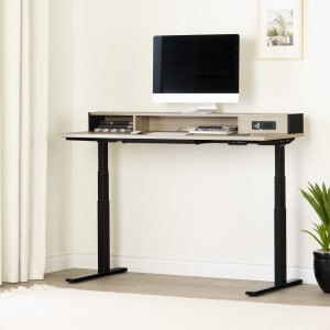 Zelia - Adjustable Height Standing Desk with Built In Power Bar Zelia - Adjustable Height Standing Desk with Built In Power Bar