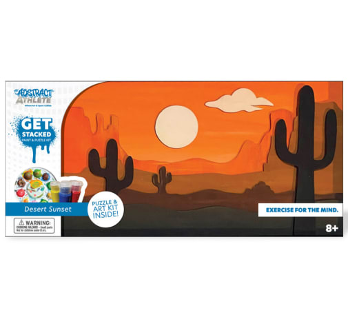 Get Stacked Paint & Puzzle Kit - Desert Sunset