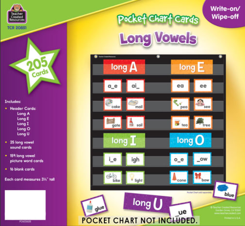 Long Vowels Pocket Chart Cards